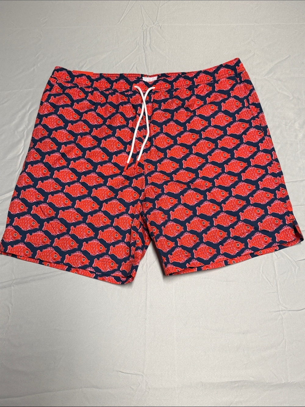 Men's Swims Fish-Print Swim Trunks - Size XL NWT